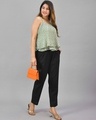 Shop Women's Black Relaxed Fit Casual Pants-Design