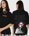 Shop Women's Black Reputation Taylor Swift Graphic Printed Oversized T-shirt-Front