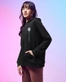 Shop Women's Black Rick and Morty Graphic Printed Hoodies-Design