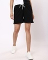 Shop Women's Black Roll-Up Hem Shorts-Design