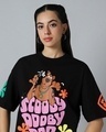 Shop Women's Black Scooby Doo Graphic Printed Oversized T-shirt
