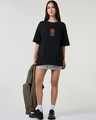 Shop Women's Black Self Love Graphic Printed Oversized T-shirt