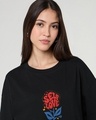 Shop Women's Black Self Love Graphic Printed Oversized T-shirt