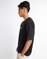 Shop Men's Black Serenity Graphic Printed Oversized T-shirt-Full