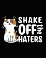 Shop Women's Black Shake Off The Haters Graphic Printed Plus Size Slim Fit T-shirt-Full