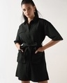 Shop Women's Black Shirt Dress-Front