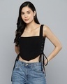 Shop Women's Black Short Top-Front