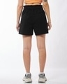 Shop Women's Black Linen Shorts-Full