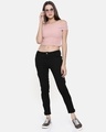 Shop Women's Black Side Zip Skinny Fit Jeans-Full