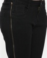 Shop Women's Black Side Zip Skinny Fit Jeans