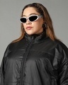 Shop Women's Black Oversized Plus Size Jacket