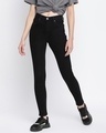 Shop Women's Black Skinny Fit Jeans-Front