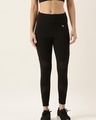Shop Women's Black Skinny Fit Tights-Front