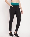 Shop Women's Black Slim Fit Activewear Tights-Design