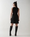 Shop Women's Black Slim Fit Bodycon Midi Dress-Design