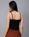Shop Women's Black Slim Fit Camisole Short Top-Design