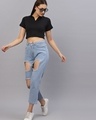 Shop Women's Black Slim Fit Short Top