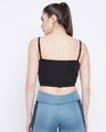 Shop Women's Black Slim Fit Crop Top-Full