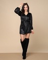 Shop Women's Black Slim Fit Dress-Front