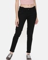 Shop Women's Black Slim Fit Jeans-Front