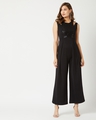 Shop Women's Black Slim Fit Jumpsuit-Front