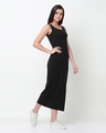 Shop Women's Black Slim Fit Maxi Dress-Design
