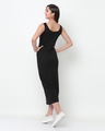 Shop Women's Black Slim Fit Maxi Dress-Full