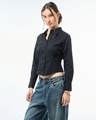 Shop Women's Black Corset Shirt-Design