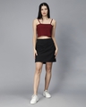 Shop Women's Black Slim Fit Skirts-Full