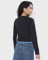Shop Women's Black Slim Fit Snug Top-Design