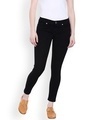 Shop Women's Black Slim Fit Stretchable Jeans-Front