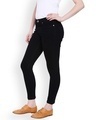 Shop Women's Black Slim Fit Stretchable Jeans-Design