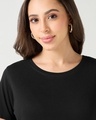 Shop Women's Black Slim Fit T-shirt