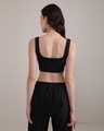 Shop Women's Black Slim Fit Tank Top-Design