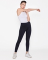 Shop Women's Black Slim Fit Tights-Full