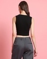 Shop Women's Black Ribbed Slim Fit Top-Design
