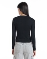 Shop Women's Black Slim Fit Top-Full