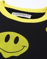 Shop Women's Black Smiley Printed Oversized Sweatshirt