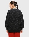 Shop Women's Black Snoopy All Over Printed Oversized Sweatshirt-Design
