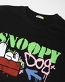 Shop Women's Black Snoopy Dog Graphic Printed Oversized T-shirt