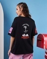 Shop Women's Black Snoopy Vibes Graphic Printed Oversized T-shirt-Full