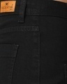 Shop Women's Black Solid A-Line Mini Denim Skirt-Full