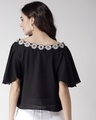 Shop Women's Black Solid A Line Top-Design
