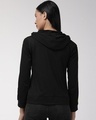 Shop Women's Black Solid Hooded Sweatshirt-Design