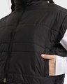 Shop Women's Black Sleeveless Oversized Puffer Jacket