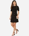 Shop Women's Black Solid Sheath Dress-Full