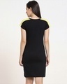 Shop Women's Black Solid Shoulder Cut N Sew Slim Fit Dress-Design