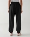 Shop Women's Black Super Loose Fit Joggers-Full