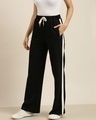 Shop Women's Black Solid Wide Leg Pants-Design