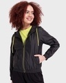 Shop Women's Black Windcheater Jacket-Front